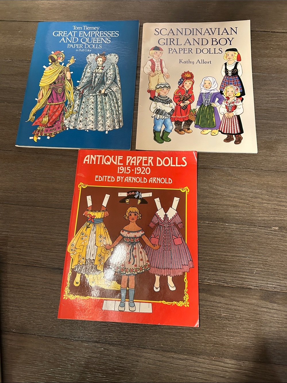Vintage 1980’s 90’s paper dolls books Scandinavian Empresses and Queens Antique